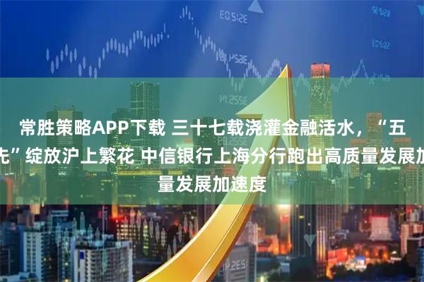 常胜策略APP下载 三十七载浇灌金融活水，“五个领先”绽放沪上繁花 中信银行上海分行跑出高质量发展加速度